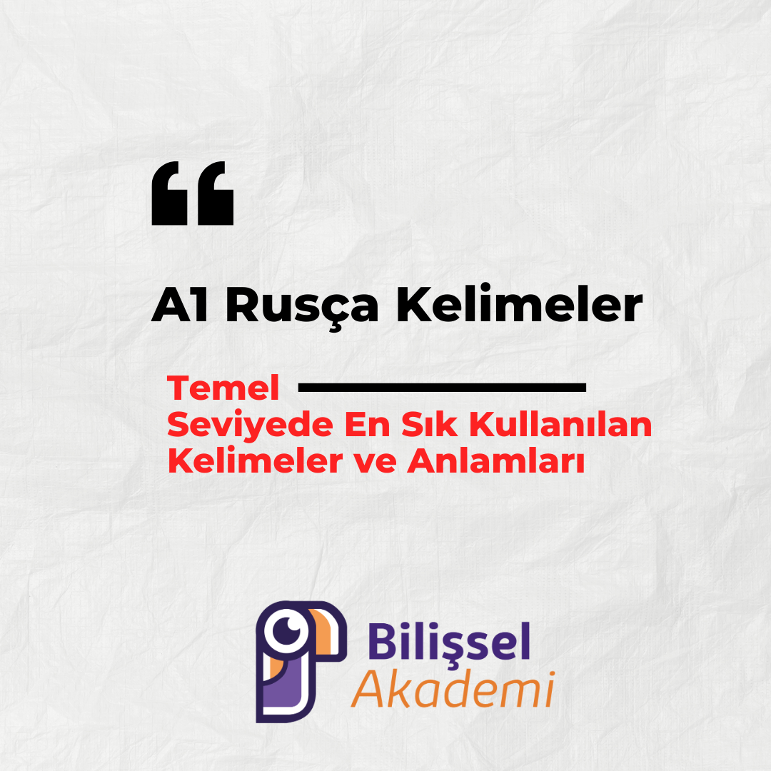 A1 Rusça Kelimeler